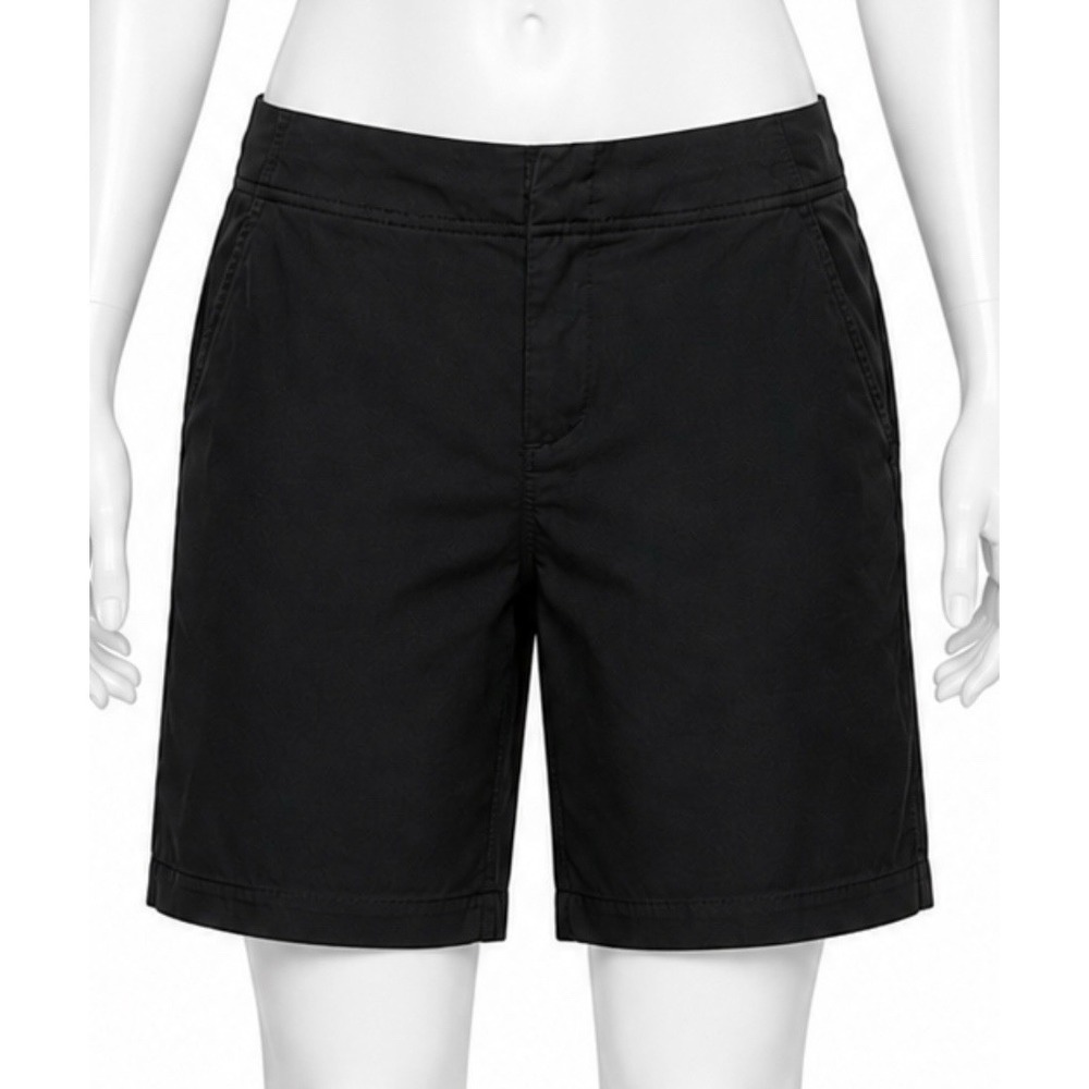 COLUMBIA Women's Walking/Hiking Shorts Black Size 10 11 In Inseam Flat Front